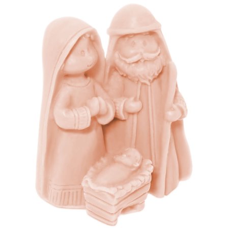 Molde de navidad san jose, la virgen y el niño jesus