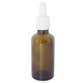 Frasco 50 ml cristal ambar cuentagotas blanco Frasco 50 ml cristal ambar cuentagotas blanco