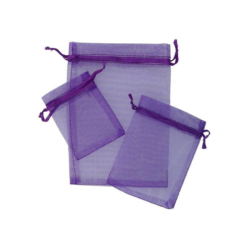 Pochettes en organza violettes