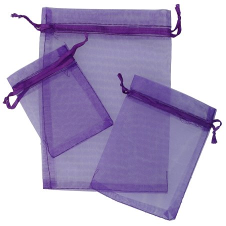 Pochettes en organza violettes