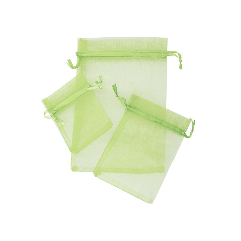 Saquinhos de organza verde pistache