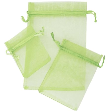Sachets d’organza vert pistache 13x17 cm