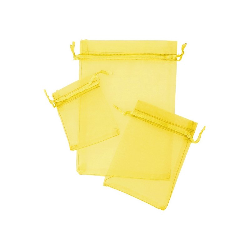 Pochettes organza tons jaunes