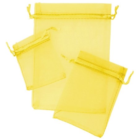 Pochettes organza tons jaunes