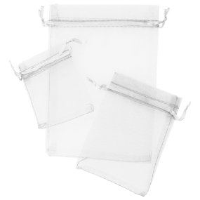 Saquinhos de organza brancas 9x12cm Saquinhos de organza brancas 9x12cm