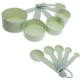 Set 5 tazas y 5 cucharas medidoras de plastico Set 5 tazas y 5 cucharas medidoras de plastico