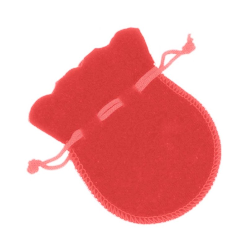 Bolsa de terciopelo roja
