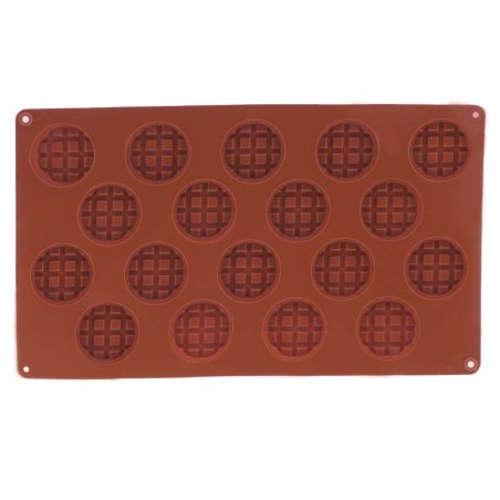 Molde silicone waffles redondos