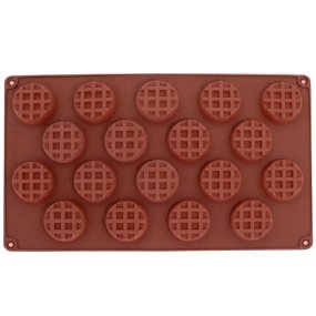 Molde 18 waffles redondos Molde 18 waffles redondos