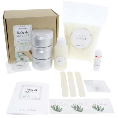 Kit comment faire bougies de massage. materiel et instructions