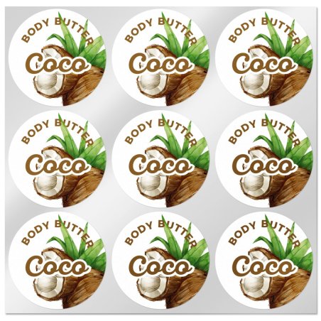 Adesivos body butter de coco