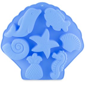 Molde de gelo conchas e estrelas-do-mar Molde de gelo conchas e estrelas-do-mar