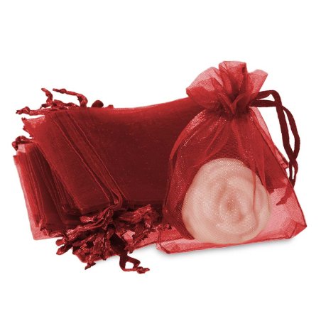 Bolsitas de organza rojas 7x9 cm para packaging