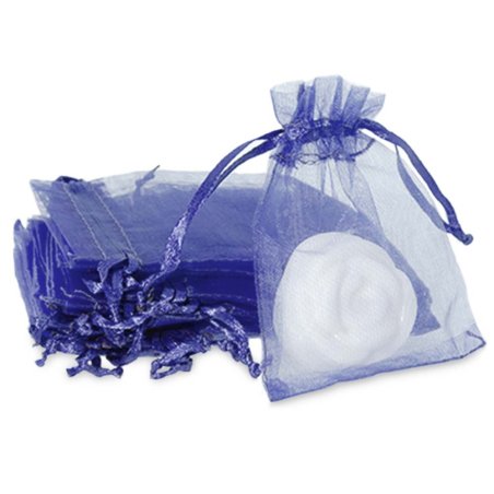 Bolsitas de organza azules 7x9 cm para packaging