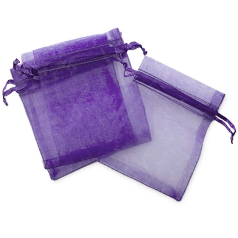 Sacos de organza violetas 7x9 cm