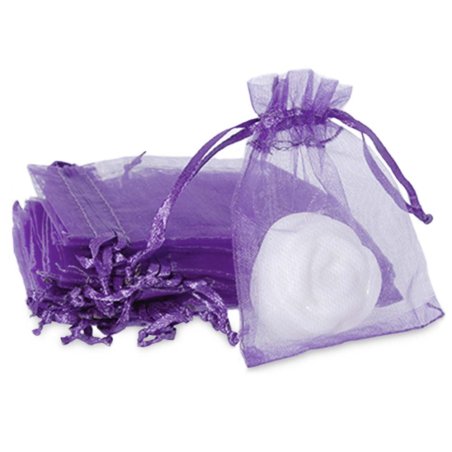 Bolsitas de organza violetas 7x9 cm para packaging