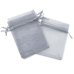 Bolsitas de organza gris perla 7x9 cm Bolsitas de organza gris perla 7x9 cm