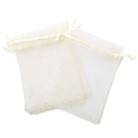 Sacos de organza cor natural 9x12 cm Sacos de organza cor natural 9x12 cm