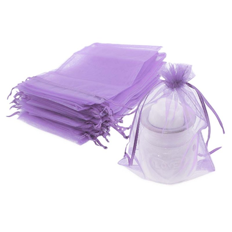 Saquinhos de organza lilas 13x17 cm