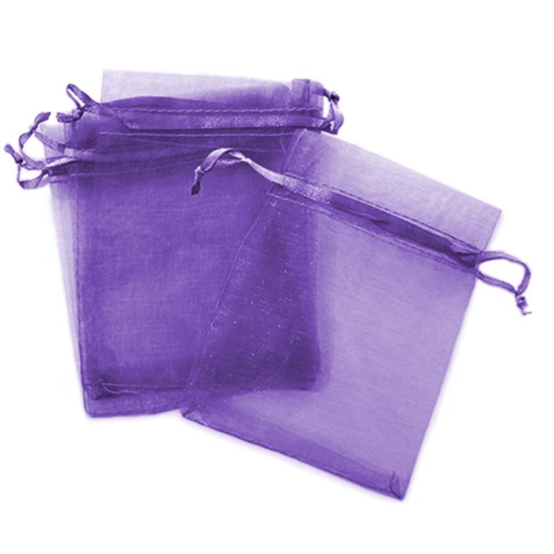 Sacos de organza violetas 9x12 cm