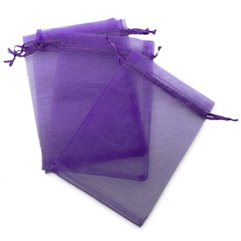 Sachets d’organza violet 13x17 cm