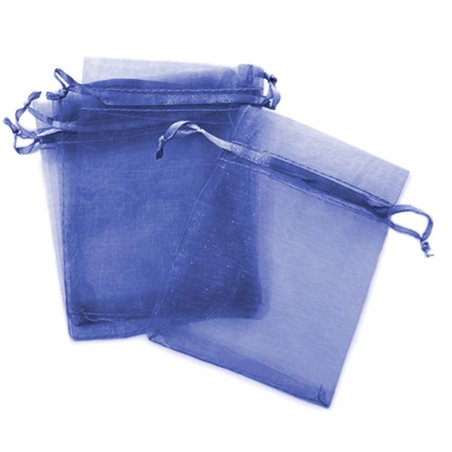 Sachets d’organza bleu 9x12 cm