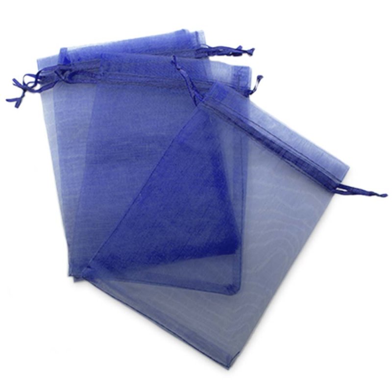 Sachets d’organza bleu 13x17cm