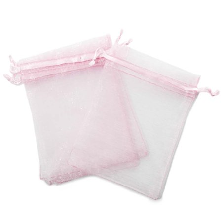 Sacos de organza cor-de-rosa 9x12 cm