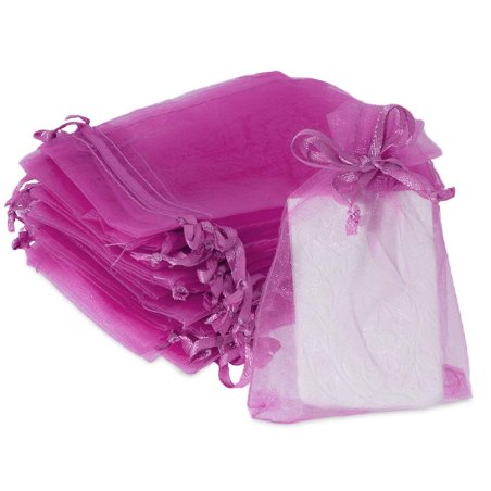 Sacs organza fuchsia 9x12 cm