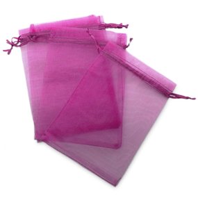 Sacos de organza fucsia 13x17 cm Sacos de organza fucsia 13x17 cm