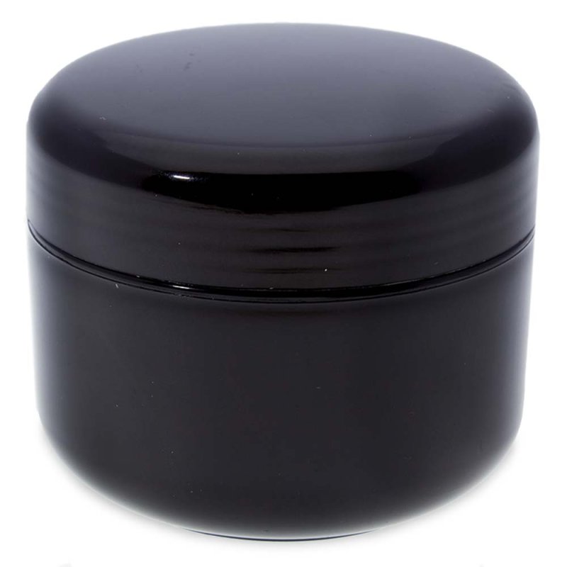 Récipient noir avec obturateur de 50 ml