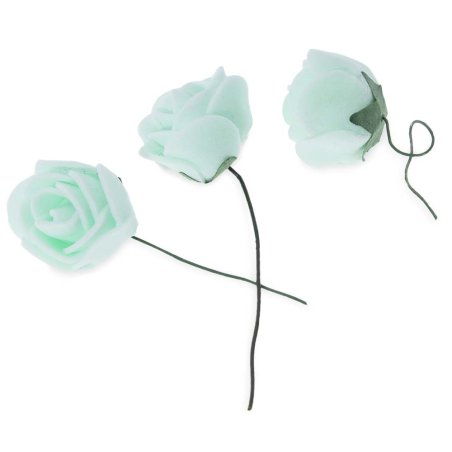 Mini fleurs mint avec fil