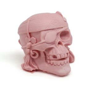 Molde para velas calavera con parche Molde para velas calavera con parche