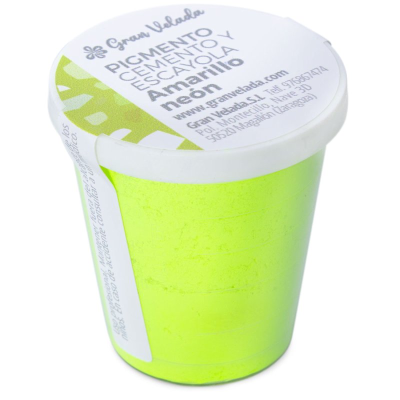 Pigment jaune fluo pour ciment et plâtre