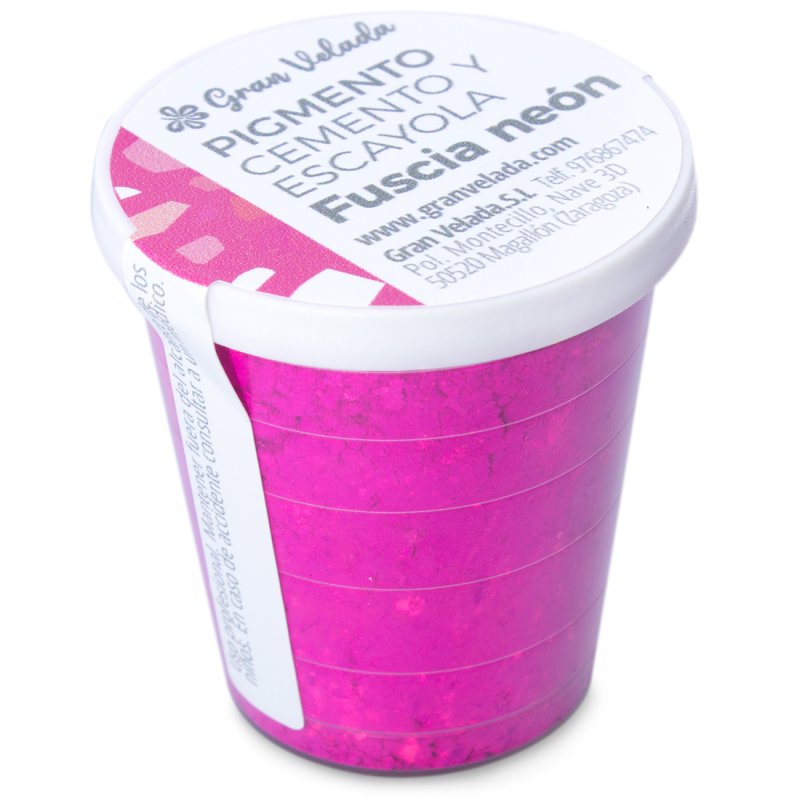 Pigmento fucsia neon para cimento e gesso