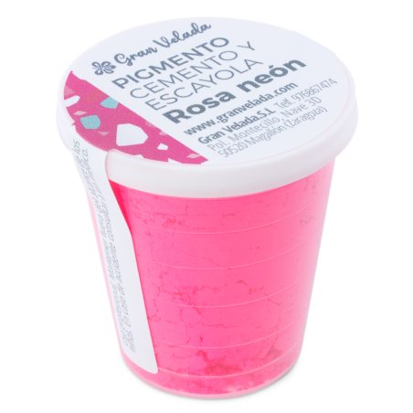 Pigmento cor de rosa neon para cimento e gesso
