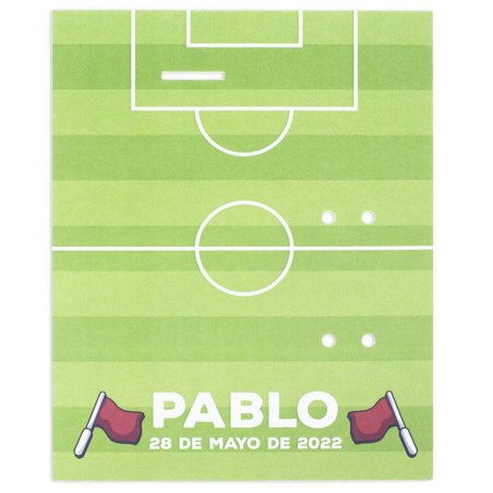 Carton campo de futbol personalizado