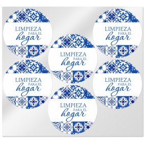 Pegatinas limpieza para el hogar redondas Pegatinas limpieza para el hogar redondas