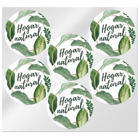 Adesivos redondos para lar natural