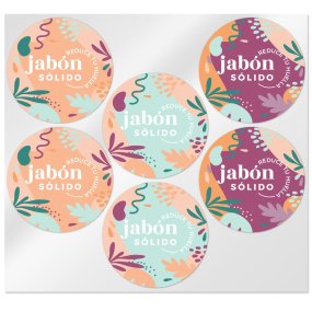 Autocollants de savon solide