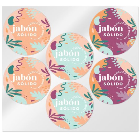 Adesivos de sabão sólido