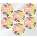Adesivos redondos organic lar natural