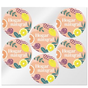 Pegatinas redondas organic hogar natural Pegatinas redondas organic hogar natural