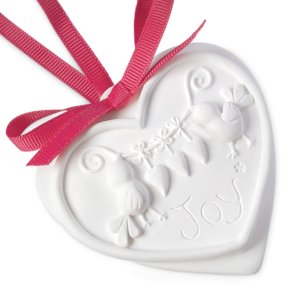 Ceramica perfumada corazon con pajaritos Ceramica perfumada corazon con pajaritos