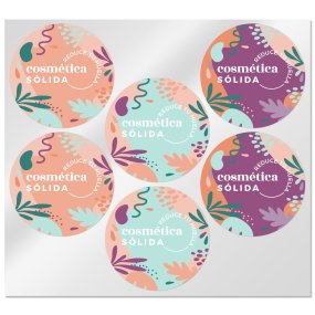 Pegatinas cosmetica solida reduce tu huella Pegatinas cosmetica solida reduce tu huella
