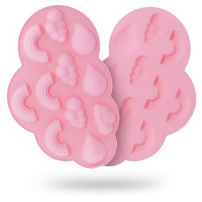 Molde arco iris nuvens e gotas Molde arco iris nuvens e gotas