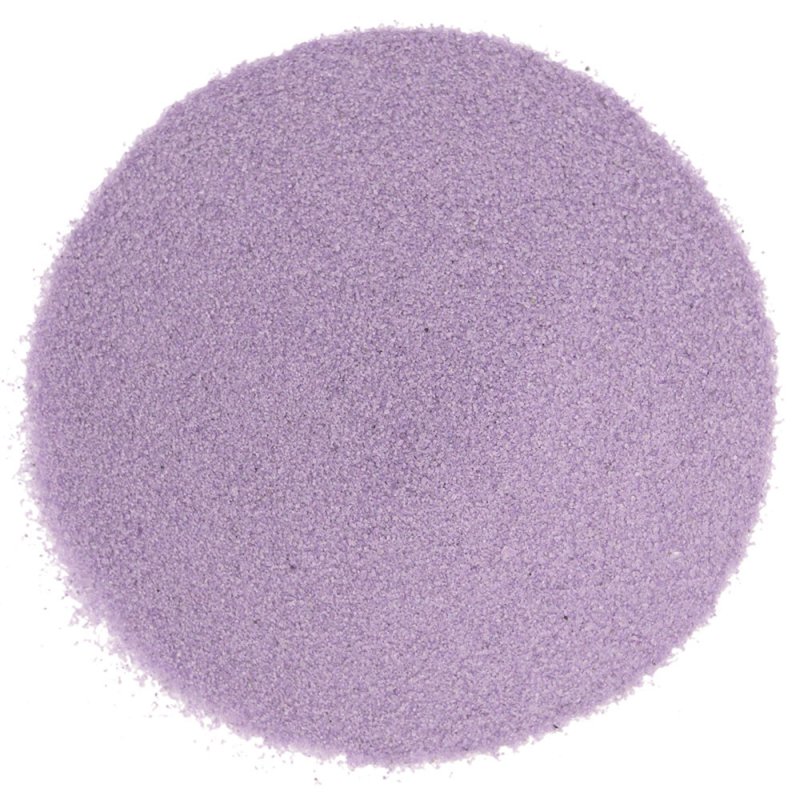 Areia fina de cor lavanda