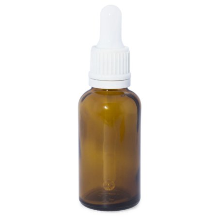 Frasco de vidrio ambar 30 ml conta-gotas branco por atacado