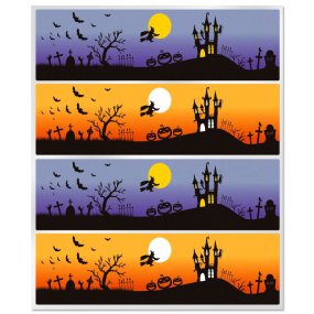 Adesivos Halloween para copos policarbonato