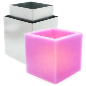 Molde metal quadrado luminarias 10 x 10 cm